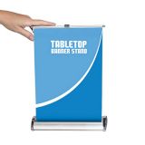 8" W x 12" H Table Top Roll Up Banner Stand  (Stand Only)