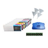 Combo Epson Stylus Pro 4880 Refill Ink Cartridges 8pcs / set, with 4 Funnels, 8 Chips and 1 Chip