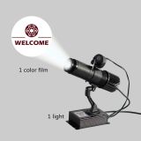 20W Black Desktop or Mountable LED Gobo Projector Advertising Logo lamp (with Custom 1 Color Rotating Glass Gobos)