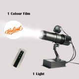 20W Indoor Black Remote Control LED Gobo Projector Advertising Logo lamp (with Custom 1 Color Rotating Glass Gobos)
