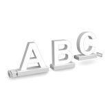 White Assembled Channel Letter Track Installation (Magnetic Counter) Arial 150MM High