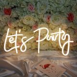 CALCA LED Neon Sign Let´s Party Sign Size- 23X10 inches (Warm white)