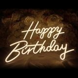 CALCA Happy Birthday Neon Sign for Any Age, Size- 16.5 X 8.3inches+23 X 8 inches