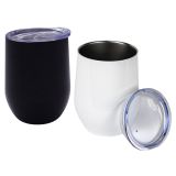 1000Pcs Wholesale Double Wall Insulated Tumbler Stainless Steel Wine Tumbler 12Oz White and Black