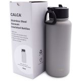 CALCA 32oz Wide Mouth Lid Stainless Steel Water Bottle with Double Wall Vacuum Insulated