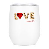 CALCA 10 Pack Vacuum Insulated 2 Layers 304 Stainless Steel 12oz Sublimation White Blanks Wine Tumbler Mugs, With Direct Drinking Lid