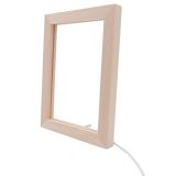 6sets/pack CALCA Wood Photo Frame 3D LED Photo Frame kit (Wooden photo frame + blank acrylic board) DIY gift, Wholesale