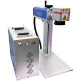 CALCA 50W Split Fiber Laser Marking Machine for Laser Engraving Tumbler, JPT Laser + Rotation Axis, FDA
