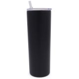 CALCA 10pcs Black 20oz Blank Skinny Tumblers Stainless Steel Insulated Double Wall Vacuum Travel Cup with Slider Lid