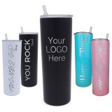 Custom Engraved 10pcs 20oz Skinny Tumblers Double Wall Stainless Steel Insulated Cup (Promotional Items and Gifts)