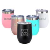 CALCA Custom Engraved 6pcs 12oz Wine Tumbler Double Wall Stainless Steel Insulated Cup (Promotional Items and Gifts)