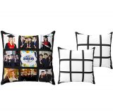 CALCA 10 Pack Sublimation Blanks Polyester 9 Panel Photo Pillow Case Cushion Cover Throw Pillow Cover (15.7 x 15.75 Inches)
