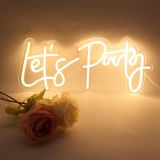 CALCA LED Neon Sign Let´s Party Integrative Sign Size- 23X10 inches