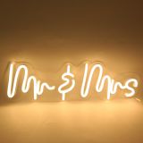 CALCA Warm White Mr&Mrs Neon Sign,Size- 24X 9.5 inches