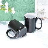 36Pack 15oz Black Glossy Magic Mug Custom Ceramic Mugs With Handle Color Change Sublimation Blanks Cups Ceramic Coffee Mug
