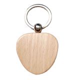 CALCA 10 Pcs Heart Blank Wood Keychain Diy Custom Wood Key Chains Key Tags Personalized Wood Accessories Gifts