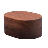 CALCA 12PCS Oval Walnut Wood Ring Box with Magnetic Retro Jewelry Wooden Storage Box For Couples Wooden Ring Box Jewelry Case Gifts