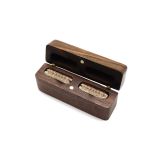 CALCA 12PCS 80mm Wood Blank Double Ring Box with Magnetic Retro Jewelry Wooden Storage Box For Wedding Ceremony Ring Box Jewelry Case Gifts