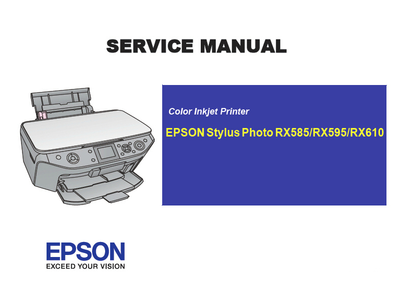 EPSON RX585 RX595 RX610 Printer English Service Manual (Direct Download)