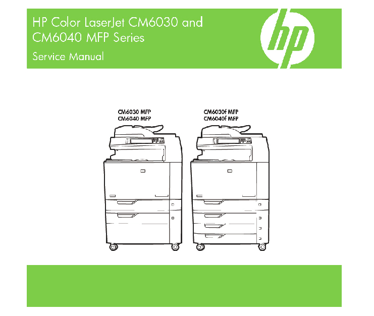 HP Color LaserJet CM6030 CM6040 MFP English Service Manual