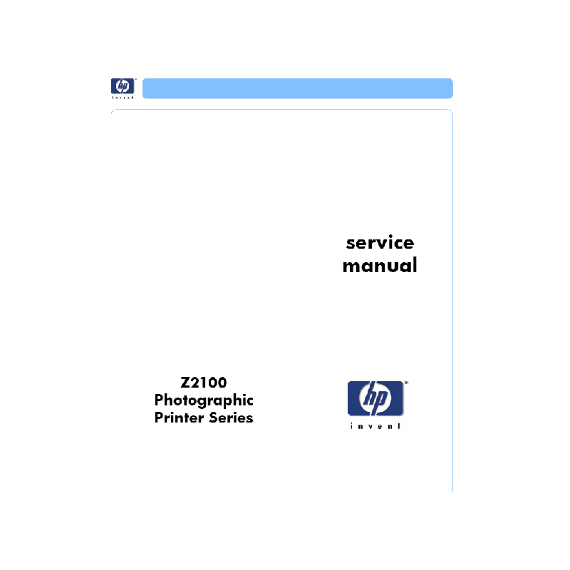 HP Designjet Z2100 Plotter English Service Manual (Direct Download)