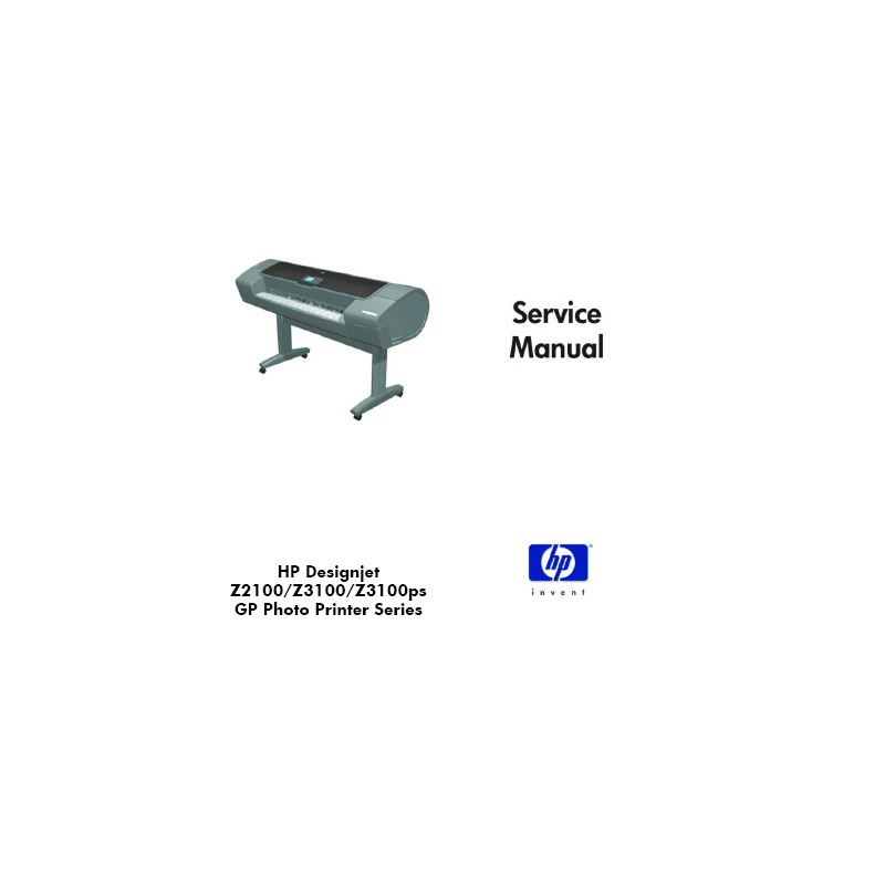 HP DesignjetZ2100 Z3100 Z3100PS Plotter English Service Manual
