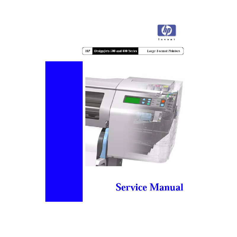 HP Designjets 500 800 Large Formart Printer Plotter English Service Manual (Direct Download)