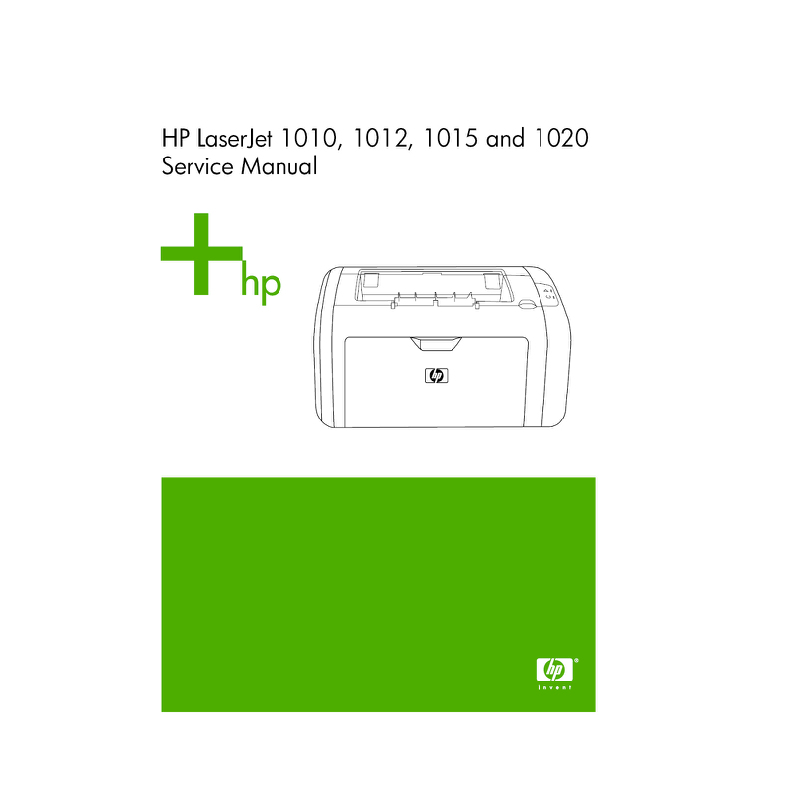 HP LaserJet 1010 1012 1015 1020 Printer English Service Manual