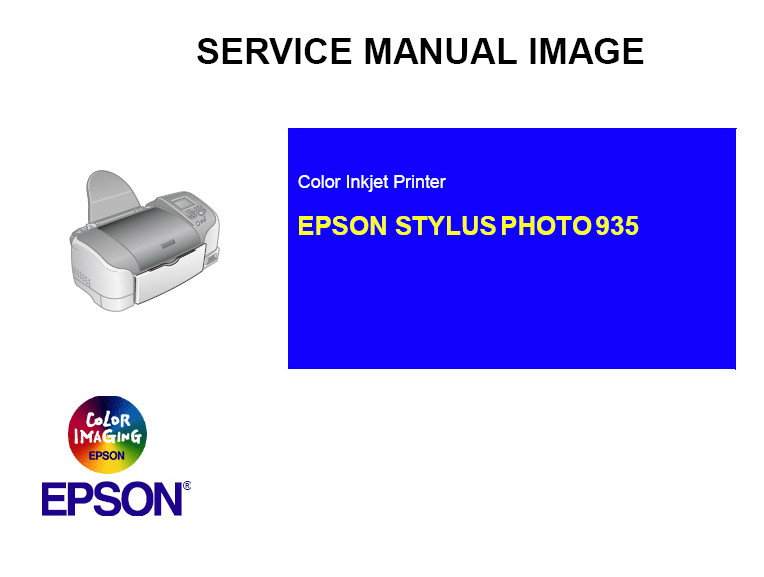 EPSON Stylus Photo 935 Printer English Service Manual