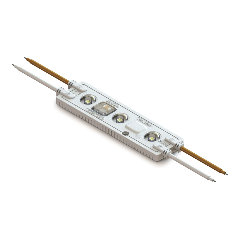 Demo 100Pcs/Pack No Power Supply Required SMD 2836 IP67 Waterproof LED Module, AC100-240V (3 LEDs, 2.5W, L110 x W28 x H8.5mm Natural White Light,110V)