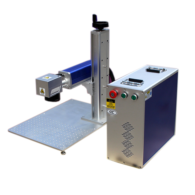 CALCA 50W Split Fiber Laser Marking Engraving Machine, Rotary Axis Include