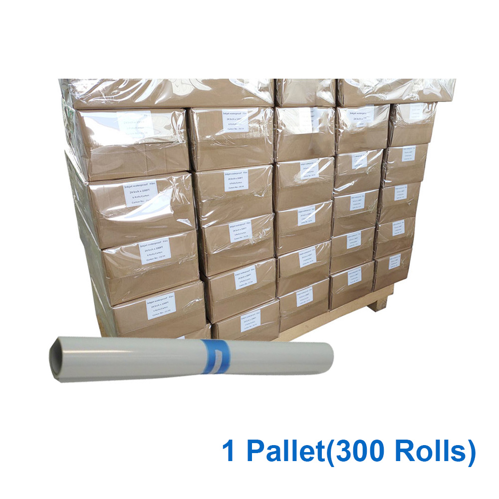 Waterproof Inkjet Milky Transparency Film for Silk Screen 17" x 100FT - 300 Roll (1 Pallet)