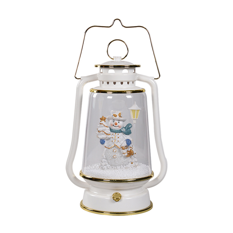 Snowing Decorative Lantern with Led Lighting and Music