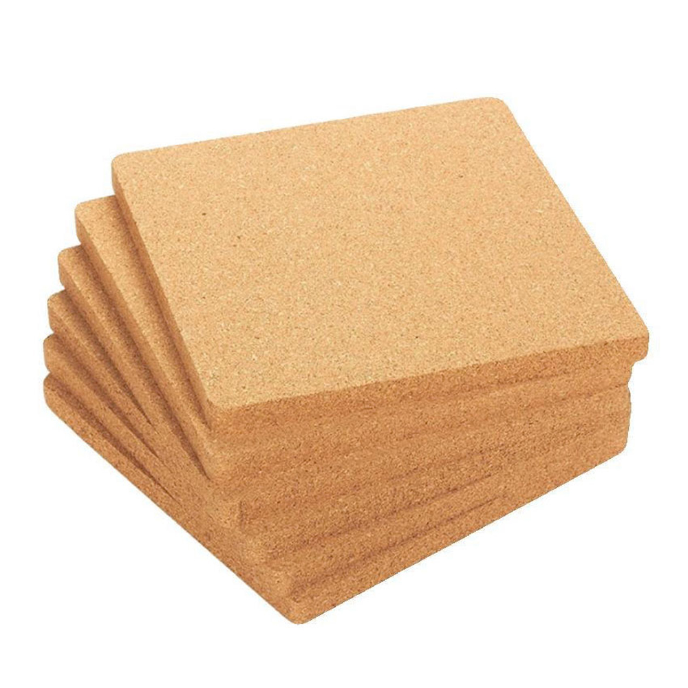 10pcs 3.9"Square Cork Coasters for Cold Drinks Wine Glasses Plants Cups & Mugs