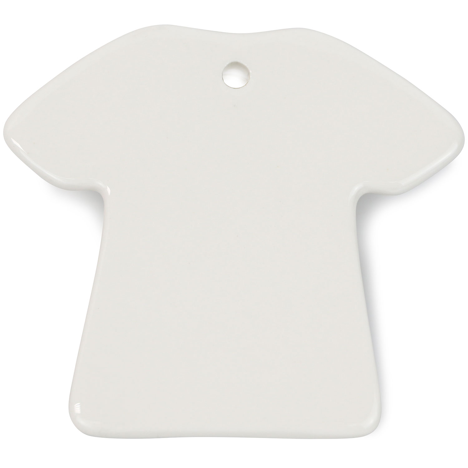 Sublimation Blank Ceramic White T-shirt Shaped Ornament, 100 In A Case