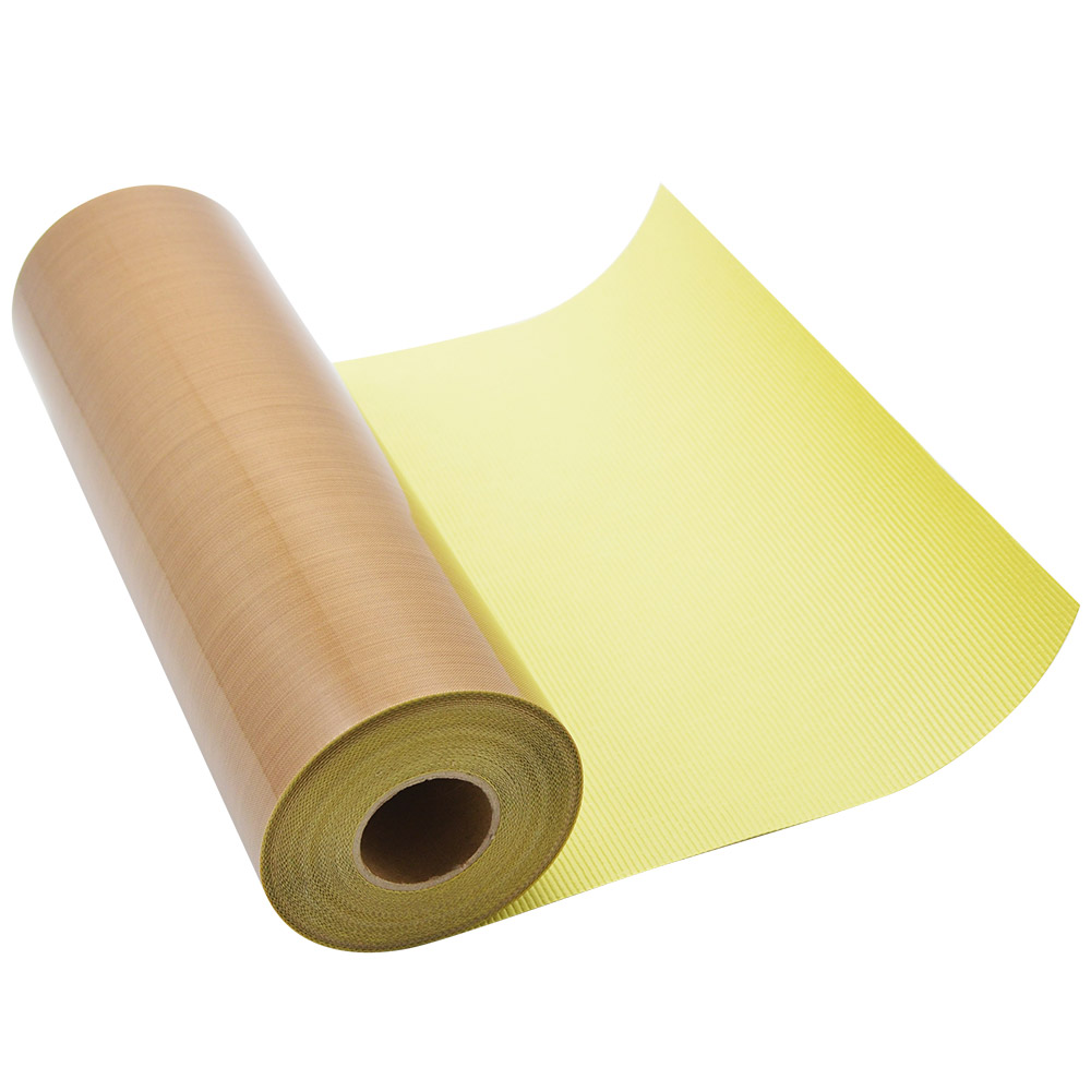 H-E 36 in x 90 ft 5 Mil Heat Press Cover Sheet Self-Adhesive PTFE Coated Fiberglass Fabric 1 Roll