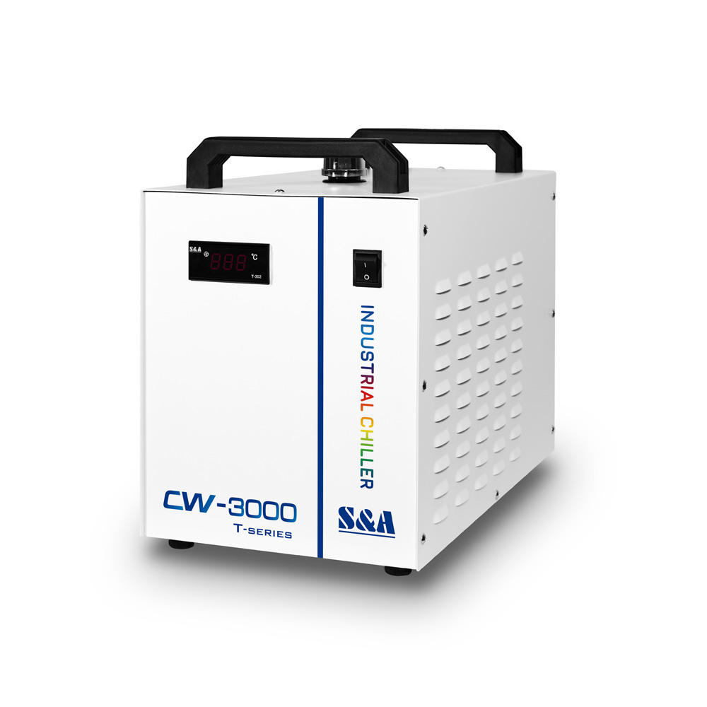 S&A CW-3000DG Thermolysis Industrial Water Chiller (AC110V, 60Hz) for Laser Engraver with 60W / 80W CO2 Glass Tube