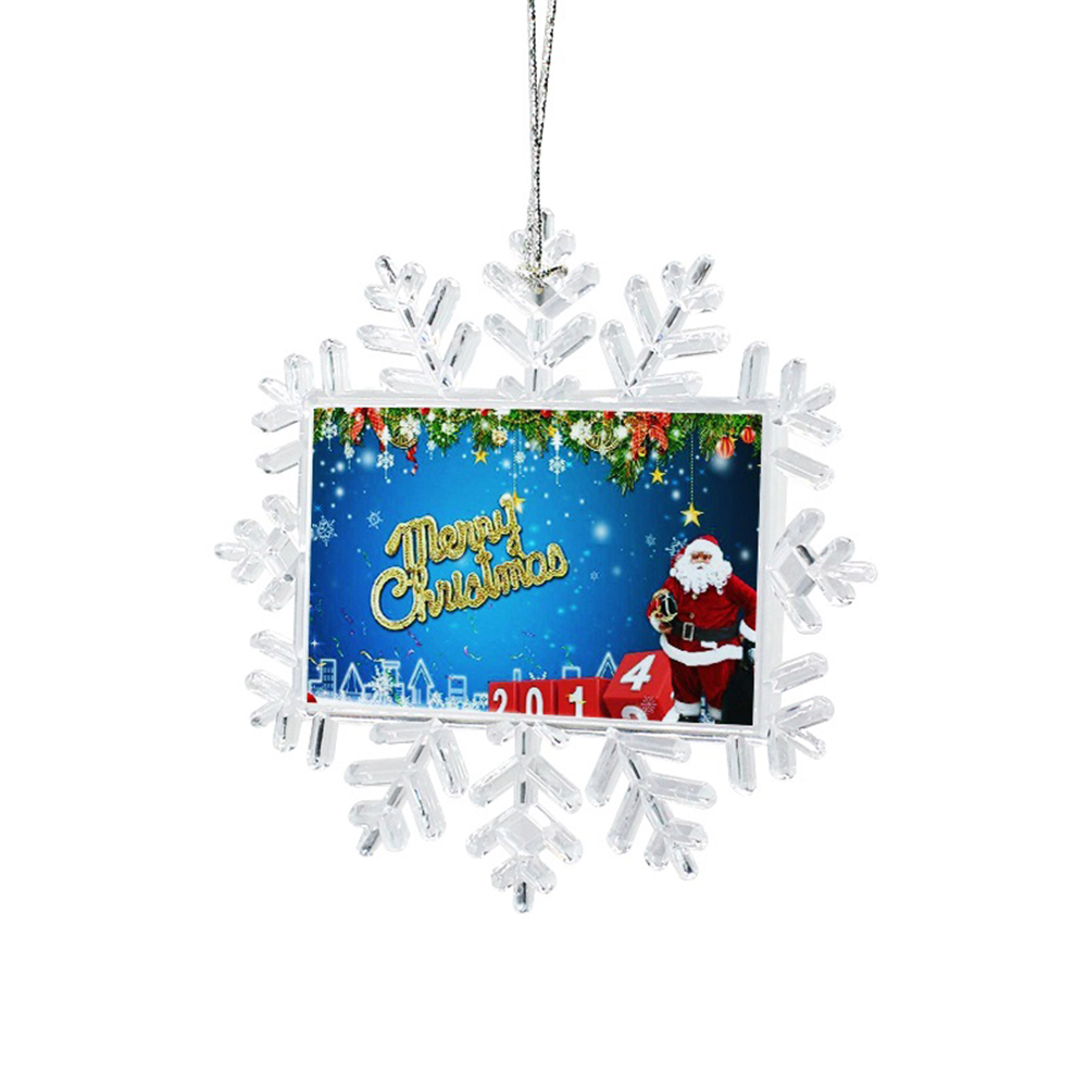 CALCA Pack of 400 4.13" X 4.13" Sublimation High Clear Plastic Christmas Snowflake Ornament Christmas Season Ornament