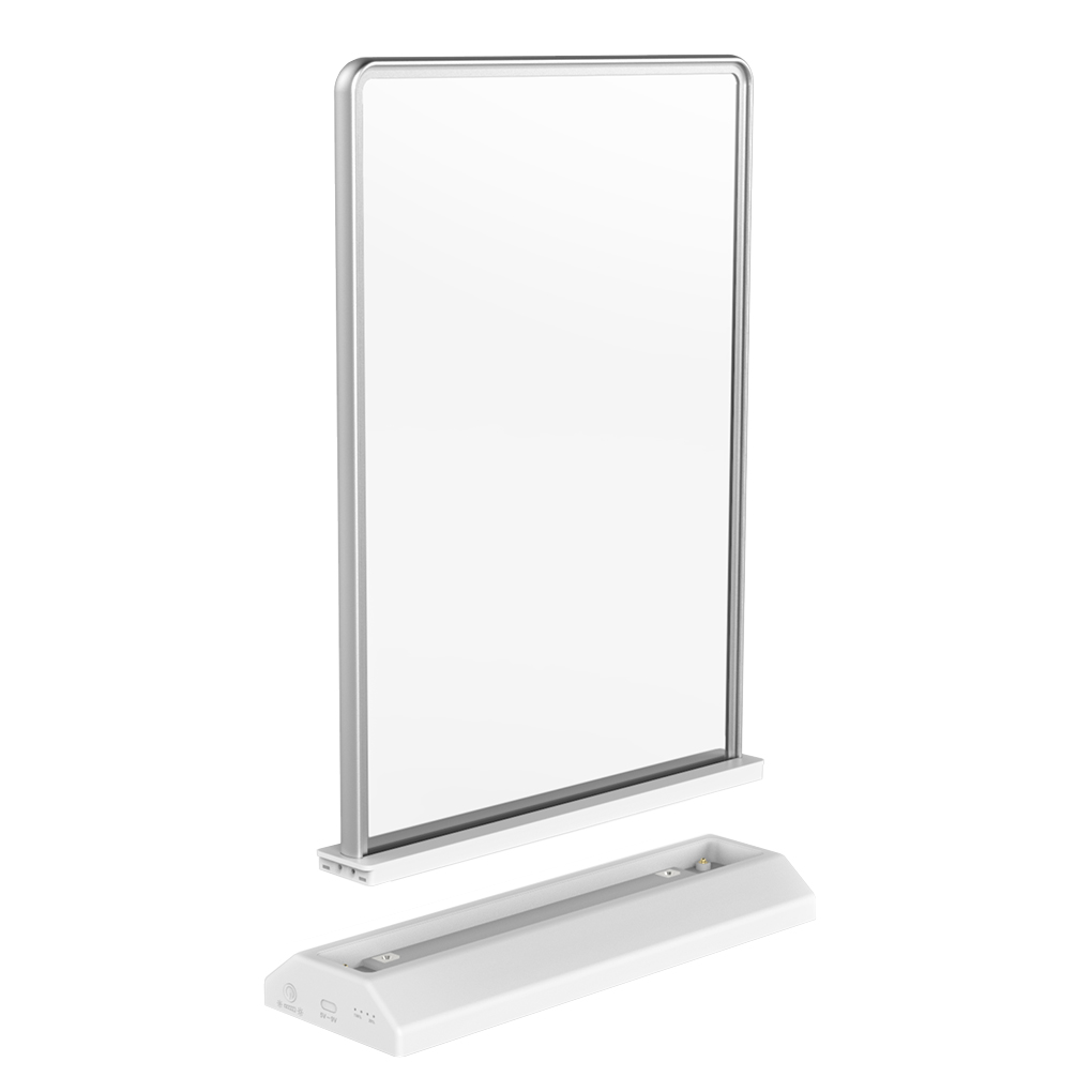 Rechargeable A4 desktop advertising light box Acrylic Flashing Led Light Table Menu Restaurant Card Display Holder Stand