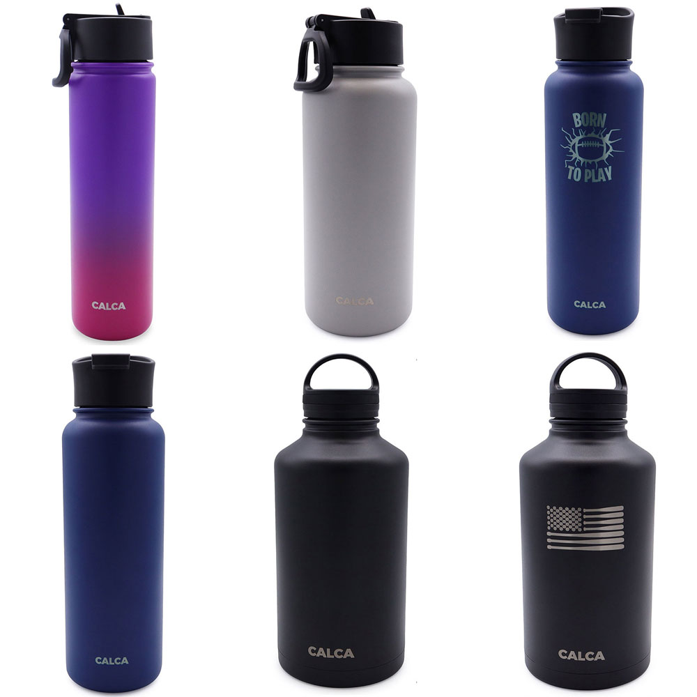 CALCA Stainless Steel Water Bottle with Double Wall Vacuum Insulated-Travel Cup