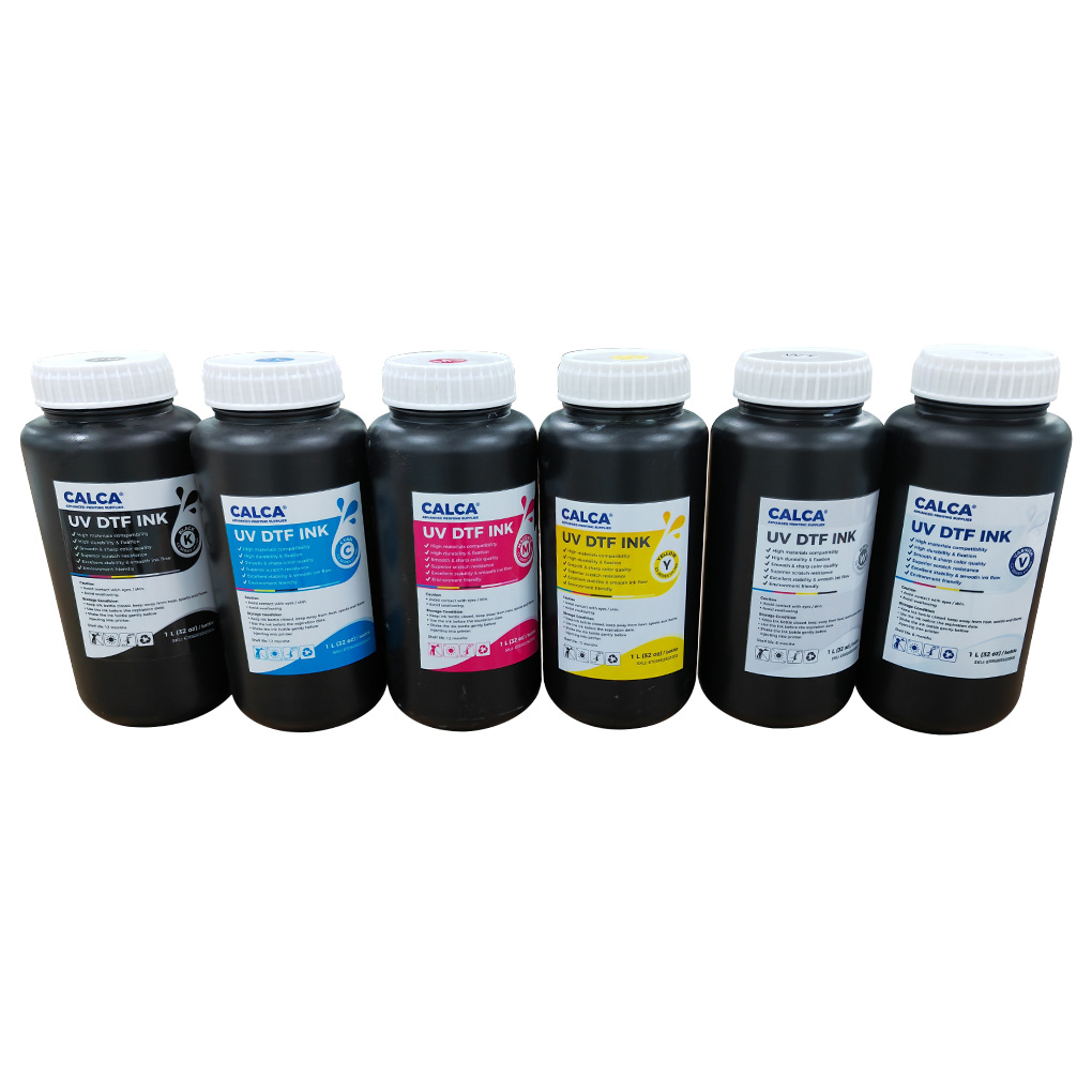 CALCA UV/UVDTF Ink For Epson Printheads, Bottle of 1L, For Crystal Label Sticker Printing