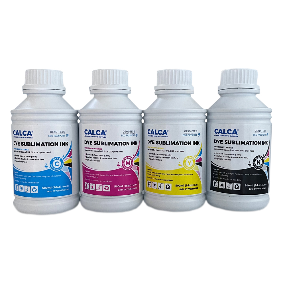 CALCA Ultra High Density Series Dye Sublimation Inks 500ml for Epson Printheads