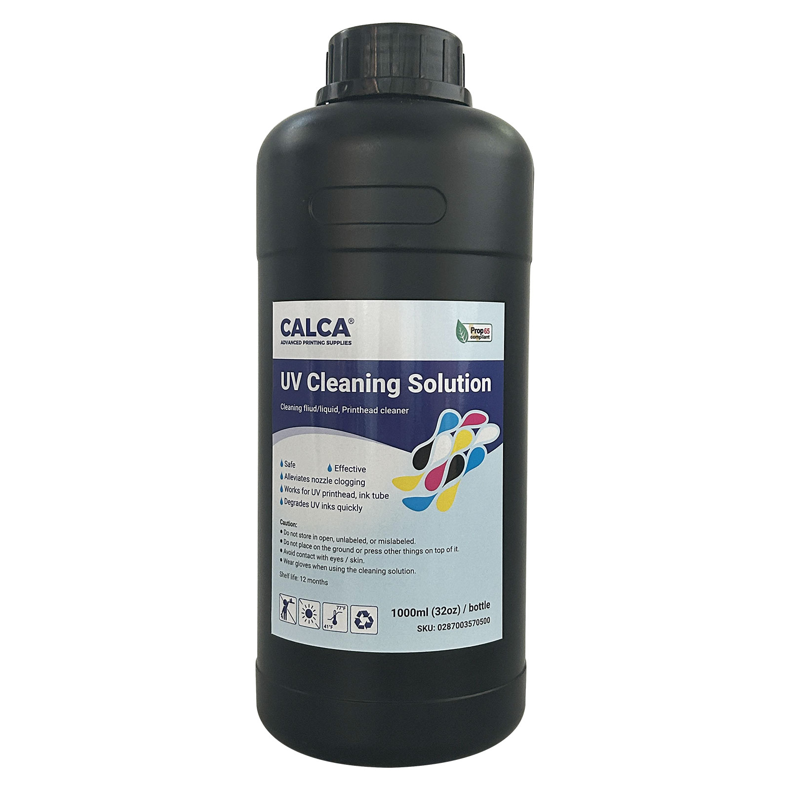 CALCA UV/UVDTF Cleaning Solution for Epson Printheads, 32 oz, Bottle of 1000ml