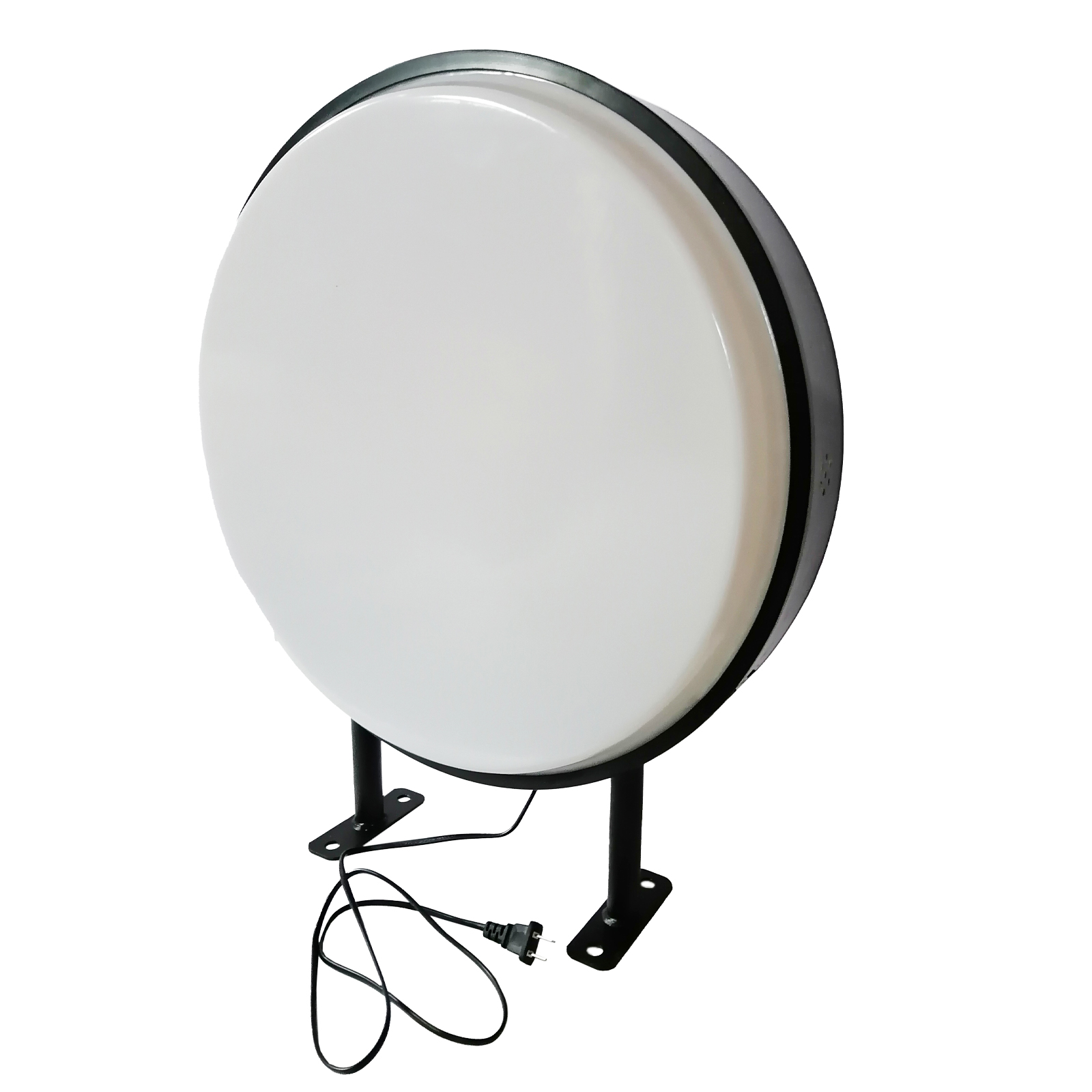 20" (50cm) Round black frame LED Light Box / Circular Projecting Lightbox / Signs Supply Blank