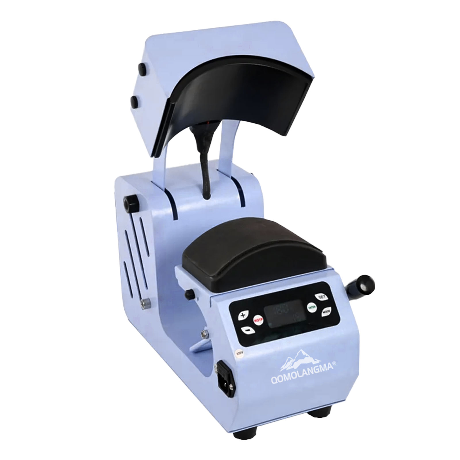 Used Qomolangma 2 in 1 Automatic Cap Hat Easy Heat Press Machine with 2pcs Interchangeable Platens