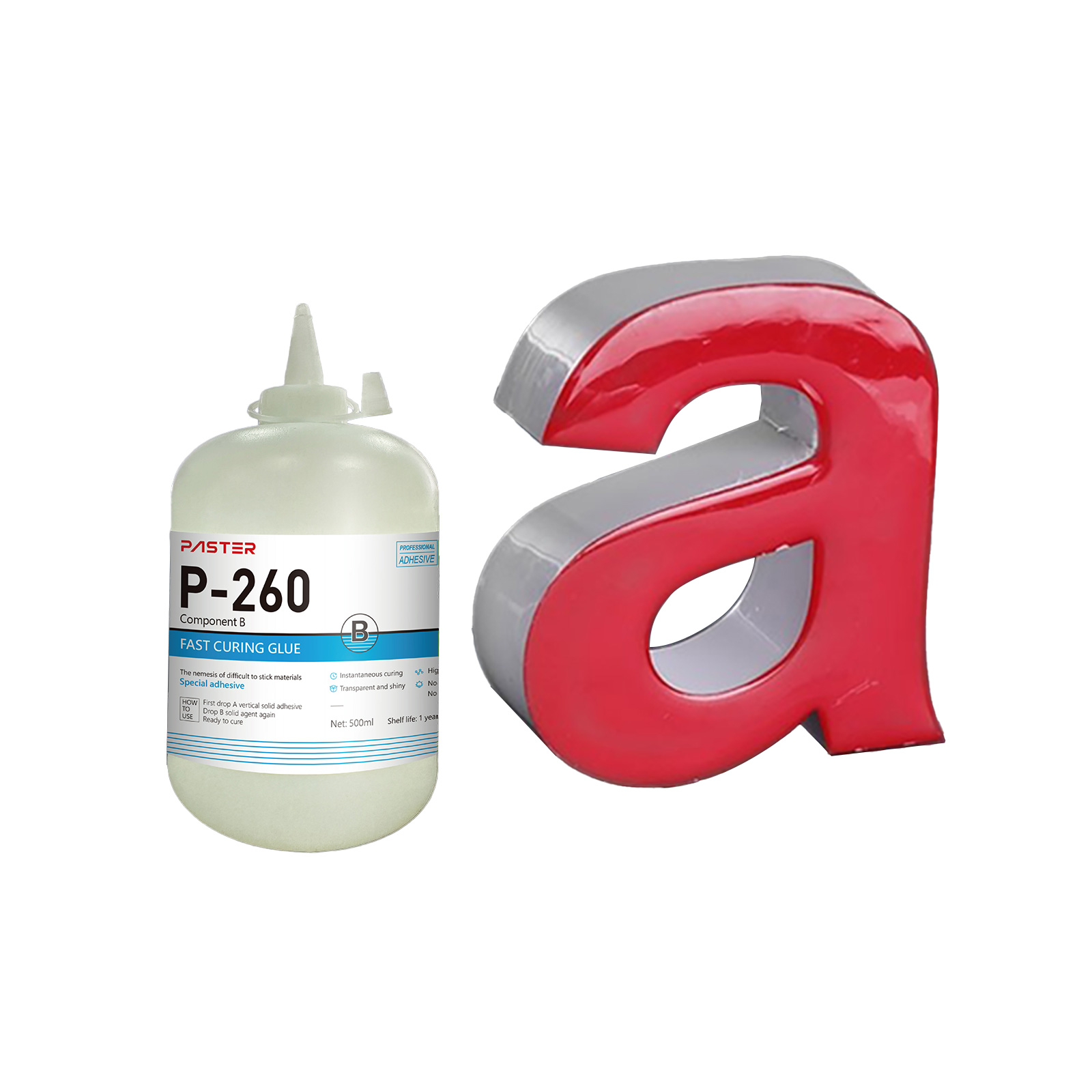 Sample-P-260B FAST CURING GLUE for channel letter