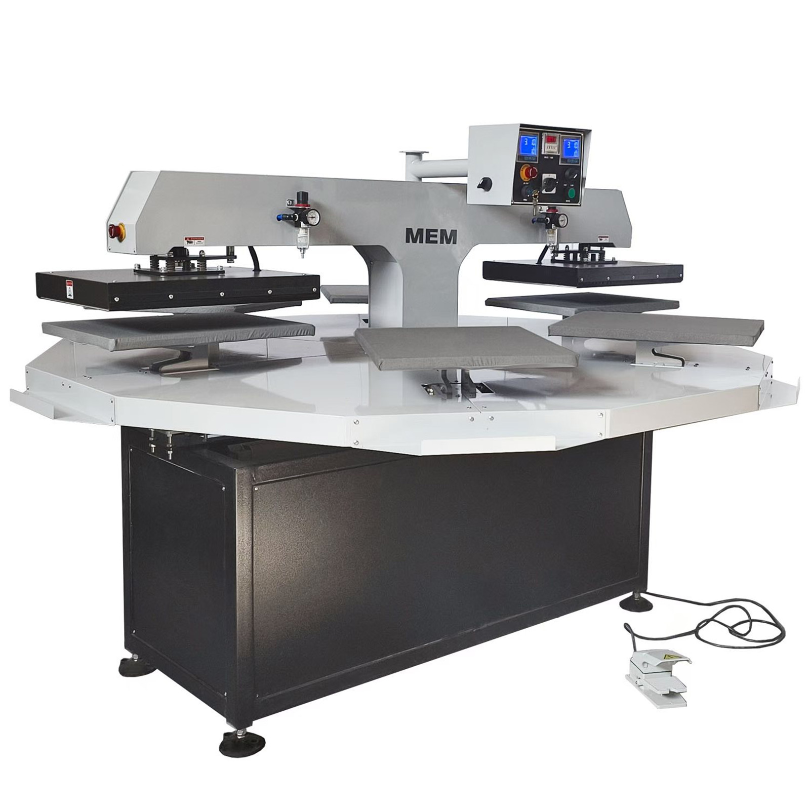 MEM 16"x20" Automatic Pneumatic 2-Head 6-Station Carousel Heat Press Machine