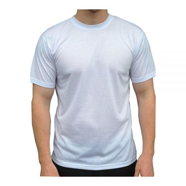 Plain White Sublimation Blank Polyester T-Shirt for Men