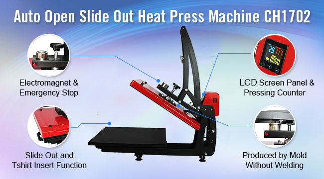 Auto Open Heat Press Machine Vertical Version
